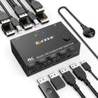 KC-KVM202DPA-USB2.0 DP 3DP+3DP KVM Switch (Black) - 1