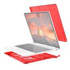 Split Waterproof PC Crystal Laptop Protective Case for Huawei MateBook 13 inch, with Stand & Handle(Red) - 1