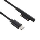 USB-C / Type-C to 6 Pin Nylon Male Power Cable for Microsoft Surface Pro 3 / 4 / 5 / 6 Laptop Adapter, Cable Length: 1.5m - 3