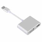 2 in 1 USB 3.0 to HDMI + VGA Adapter(Silver) - 1