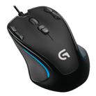 Logitech G300S 2500DPI USB Interface 9-keys Macro Programming 7-color Backlight Wired Optical Gaming Mouse, Length: 2m (Black) - 1