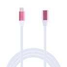 USB-C / Type-C Male to USB-C Female Aluminum Alloy Extender Extension Cable, Length: 1m(Pink) - 1