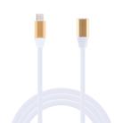 USB-C / Type-C Male to USB-C Female Aluminum Alloy Extender Extension Cable, Length: 1m(Gold) - 1