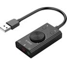 ORICO SC2 Multi-function USB External Driver-free Sound Card with 2 x Headset Ports & 1 x Microphone Port & Volume Adjustment (Black) - 1