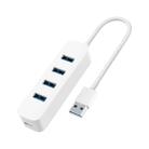 Original Xiaomi 4 Ports USB3.0 Hub with Stand-by Power Supply Interface USB Hub Extender Extension Connector Adapter(White) - 1