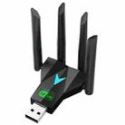 1300Mbps 5G Wireless Network Card Gigabit Dual Band Driver-free USB WiFi Receiver - 1