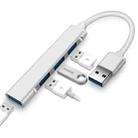 A809 USB 3.0 x 1 + USB 2.0 x 3 to USB 3.0 Multi-function Splitter HUB Adapter (Silver) - 1