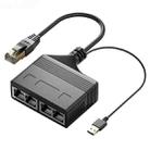 Male RJ45 4 in 1 100M Network Splitter Cable Ethernet Network Coupler - 1