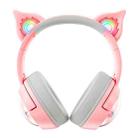 B5 Cat Ear Design USB-C / Type-C RGB Wireless Bluetooth HiFi Headset (Pink) - 1