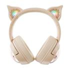 B5 Cat Ear Design USB-C / Type-C RGB Wireless Bluetooth HiFi Headset (Beige) - 1