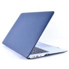 For MacBook Air 13.3 inch A1466 2012-2017 / A1369 2010-2012 Laptop PU Leather Paste Case (Dark Blue) - 1