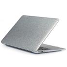 Glittery Powder Laptop PU Leather Paste Case for MacBook Retina 15.4 inch A1398 (Silver) - 1