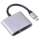 NK-3041 3 in 1 USB-C / Type-C Male to USB Female + SD / TF Card Slots OTG Adapter SD / TF Card Reader - 1