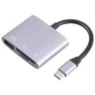 NK-3041 3 in 1 USB-C / Type-C Male to USB Female + SD / TF Card Slots OTG Adapter SD / TF Card Reader - 2