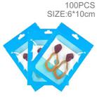 100pcs 6×10cm HD Transparent Window Phone Case Decoration Sealed Bag (Sky Blue) - 1