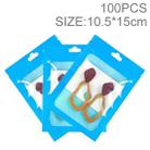 100pcs 10.5×15cm HD Transparent Window Phone Case Decoration Sealed Bag (Sky Blue) - 1