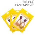 100pcs 14×20cm HD Transparent Window Phone Case Decoration Sealed Bag(Yellow) - 1