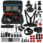 PULUZ 45 in 1 Accessories Ultimate Combo Kits with EVA Case (Chest Strap + Suction Cup Mount + 3-Way Pivot Arms + J-Hook Buckle + Wrist Strap + Helmet Strap + Surface Mounts + Tripod Adapter + Storage Bag + Handlebar Mount + Wrench) for GoPro Hero11 Black / HERO10 Black / GoPro HERO9 Black / HERO8 Black / HERO7 /6 /5 /5 Session /4 Session /4 /3+ /3 /2 /1, DJI Osmo Action and Other Action Cameras - 1