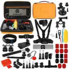 [US Warehouse] PULUZ 53 in 1 Accessories Total Ultimate Combo Kits with Orange EVA Case (Chest Strap + Suction Cup Mount + 3-Way Pivot Arms + J-Hook Buckle + Wrist Strap + Helmet Strap + Extendable Monopod + Surface Mounts + Tripod Adapters + Storage Bag + Handlebar Mount) for GoPro Hero11 Black / HERO10 Black / GoPro HERO9 Black / HERO8 Black / HERO7 /6 /5 /5 Session /4 Session /4 /3+ /3 /2 /1, DJI Osmo Action and Other Action Cameras - 1