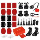 [US Warehouse] PULUZ 53 in 1 Accessories Total Ultimate Combo Kits with Orange EVA Case (Chest Strap + Suction Cup Mount + 3-Way Pivot Arms + J-Hook Buckle + Wrist Strap + Helmet Strap + Extendable Monopod + Surface Mounts + Tripod Adapters + Storage Bag + Handlebar Mount) for GoPro Hero11 Black / HERO10 Black / GoPro HERO9 Black / HERO8 Black / HERO7 /6 /5 /5 Session /4 Session /4 /3+ /3 /2 /1, DJI Osmo Action and Other Action Cameras - 6