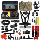 PULUZ 53 in 1 Accessories Total Ultimate Combo Kits with Camouflage EVA Case (Chest Strap + Suction Cup Mount + 3-Way Pivot Arms + J-Hook Buckle + Wrist Strap + Helmet Strap + Extendable Monopod + Surface Mounts + Tripod Adapters + Storage Bag + Handlebar Mount) for GoPro Hero11 Black / HERO10 Black / GoPro HERO9 Black / HERO8 Black / HERO7 /6 /5 /5 Session /4 Session /4 /3+ /3 /2 /1, DJI Osmo Action and Other Action Cameras - 1