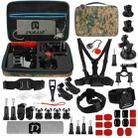 PULUZ 45 in 1 Accessories Ultimate Combo Kits with Camouflage EVA Case (Chest Strap + Suction Cup Mount + 3-Way Pivot Arms + J-Hook Buckle + Wrist Strap + Helmet Strap + Surface Mounts + Tripod Adapter + Storage Bag + Handlebar Mount + Wrench) for GoPro Hero11 Black / HERO10 Black / GoPro HERO9 Black / HERO8 Black / HERO7 /6 /5 /5 Session /4 Session /4 /3+ /3 /2 /1, DJI Osmo Action and Other Action Cameras - 1