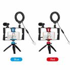 PULUZ 4 in 1 Vlogging Live Broadcast Smartphone Video Rig + 4.7 inch 12cm Ring LED Selfie Light Kits with Microphone + Tripod Mount + Cold Shoe Tripod Head for iPhone, Galaxy, Huawei, Xiaomi, HTC, LG, Google, and Other Smartphones(Blue) - 6