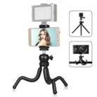 PULUZ Mini Octopus Flexible Tripod Holder with Ball Head & Phone Clamp + Tripod Mount Adapter & Long Screw for SLR Cameras, GoPro, Cellphone, Size: 25cmx4.5cm - 1