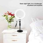 PULUZ 7.9 inch 20cm RGBW Light + Round Base Desktop Mount Dimmable LED Dual Color Temperature LED Curved Light Ring Vlogging Selfie Photography Video Lights with Phone Clamp(Black) - 5
