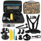 PULUZ 20 in 1 Accessories Combo Kit with Camouflage EVA Case (Chest Strap + Head Strap + Suction Cup Mount + 3-Way Pivot Arm + J-Hook Buckles + Extendable Monopod + Tripod Adapter + Bobber Hand Grip + Storage Bag + Wrench) for GoPro Hero11 Black / HERO10 Black / GoPro HERO9 Black / HERO8 Black / HERO7 /6 /5 /5 Session /4 Session /4 /3+ /3 /2 /1, DJI Osmo Action and Other Action Cameras - 2