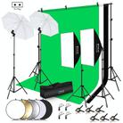 PULUZ LED Light Studio Softbox Photography Kit with Background & Reflective & Tripod Mount & Sandbags(EU Plug) - 1
