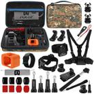 PULUZ 29 in 1 Accessories Combo Kits with Camouflage EVA Case (Chest Strap + Head Strap + Wrist Strap + Floating Cover + Surface Mounts + Backpack Rec-mount + J-Hook Buckles + Extendable Monopod + Tripod Adapter + Quick Release Buckles + Storage Bag + Wrench) for GoPro HERO5 Session /4 Session / Session - 1