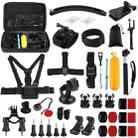 PULUZ 50 in 1 Accessories Total Ultimate Combo Kits with EVA Case (Chest Strap + Suction Cup Mount + 3-Way Pivot Arms + J-Hook Buckle + Wrist Strap + Helmet Strap + Extendable Monopod + Surface Mounts + Tripod Adapters + Storage Bag + Handlebar Mount) for GoPro Hero11 Black / HERO10 Black / GoPro HERO9 Black / HERO8 Black / HERO7 /6 /5 /5 Session /4 Session /4 /3+ /3 /2 /1, DJI Osmo Action and Other Action Cameras - 1