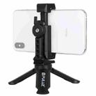 PULUZ Folding Plastic Tripod + Horizontal / Vertical Shooting Metal Clamp with Cold Shoe for iPhone, Galaxy, Huawei, Xiaomi, Sony, HTC, Google and other Smartphones - 1