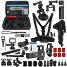 PULUZ 43 in 1 Accessories Total Ultimate Combo Kits for DJI Osmo Pocket with EVA Case (Chest Strap + Wrist Strap + Suction Cup Mount + 3-Way Pivot Arms + J-Hook Buckle + Grip Tripod Mount + Surface Mounts + Bracket Frame + Screen Film + Silicone Case + Tripod Adapter + Storage Bag + Rec-mounts + Handlebar Mount + Wrench) - 1