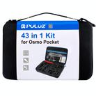 PULUZ 43 in 1 Accessories Total Ultimate Combo Kits for DJI Osmo Pocket with EVA Case (Chest Strap + Wrist Strap + Suction Cup Mount + 3-Way Pivot Arms + J-Hook Buckle + Grip Tripod Mount + Surface Mounts + Bracket Frame + Screen Film + Silicone Case + Tripod Adapter + Storage Bag + Rec-mounts + Handlebar Mount + Wrench) - 9