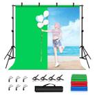 PULUZ 2x2m Photo Studio Background Support Stand Backdrop Crossbar Bracket Kit with Red / Blue / Green Backdrops - 1