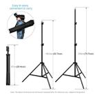 PULUZ 2.9x2m Photo Studio Background Support Stand Backdrop Crossbar Bracket Kit with Red / Blue / Green Polyester Backdrops - 3