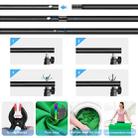 PULUZ 2.9x2m Photo Studio Background Support Stand Backdrop Crossbar Bracket Kit with Red / Blue / Green Polyester Backdrops - 4
