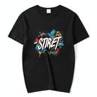 Round Neck Modal Short Sleeve T-shirt Custom Made Print On Your Demand, Size: S (Black) - 1