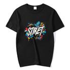 Round Neck Modal Short Sleeve T-shirt Custom Made Print On Your Demand, Size: XXXL (Black) - 1