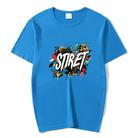Round Neck Modal Short Sleeve T-shirt Custom Made Print On Your Demand, Size: XXXXXL (Lake Blue) - 1