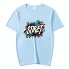 Round Neck Modal Short Sleeve T-shirt Custom Made Print On Your Demand, Size: XXXXXL (Sky Blue) - 1