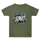 Summer Baggy Cotton Short Sleeve T-shirt Custom Made Print On Your Demand, Size: S (Army Green-1) - 1
