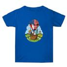 Summer Baggy Cotton Short Sleeve T-shirt Custom Made Print On Your Demand, Size: S (Blue-3) - 1