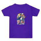 Summer Baggy Cotton Short Sleeve T-shirt Custom Made Print On Your Demand, Size: M (Purple-2) - 1