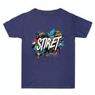 Summer Baggy Cotton Short Sleeve T-shirt Custom Made Print On Your Demand, Size: L (Navy Blue-1) - 1