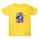 Summer Baggy Cotton Short Sleeve T-shirt Custom Made Print On Your Demand, Size: L (Yellow-2) - 1