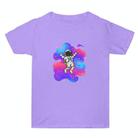 Summer Baggy Cotton Short Sleeve T-shirt Custom Made Print On Your Demand, Size: XL (Light Purple-4) - 1