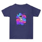 Summer Baggy Cotton Short Sleeve T-shirt Custom Made Print On Your Demand, Size: XXL (Navy Blue-4) - 1